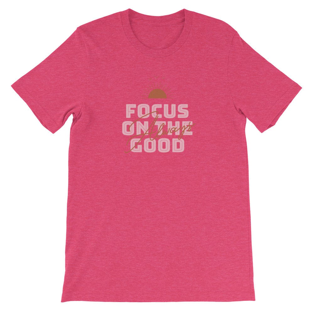 Shop Focus on The Good Always Inspirational Quote Lifestyle Short-Sleeve Unisex T-Shirt, Tees, USA Boutique