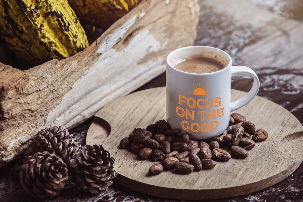 Focus On The Good Inspirational Quote Posit Lifestyle Coffee Tea Cup Mug, Mug, $ 17.50, A Moment Of Now™