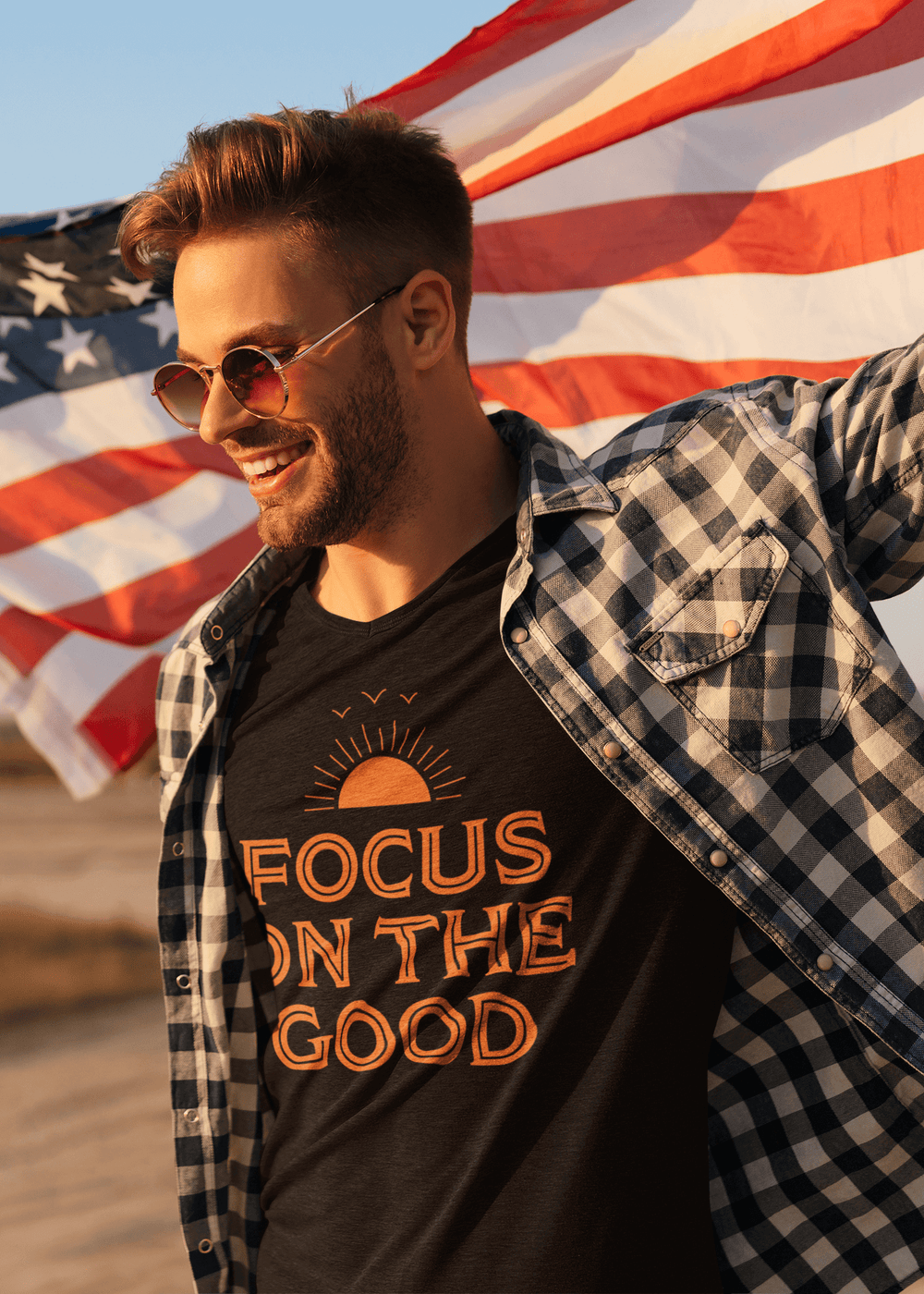 Focus On The Good Inspirational Quote Positive Lifestyle Short-Sleeve Unisex T-Shirt, Tees, $ 32.50, A Moment Of Now™