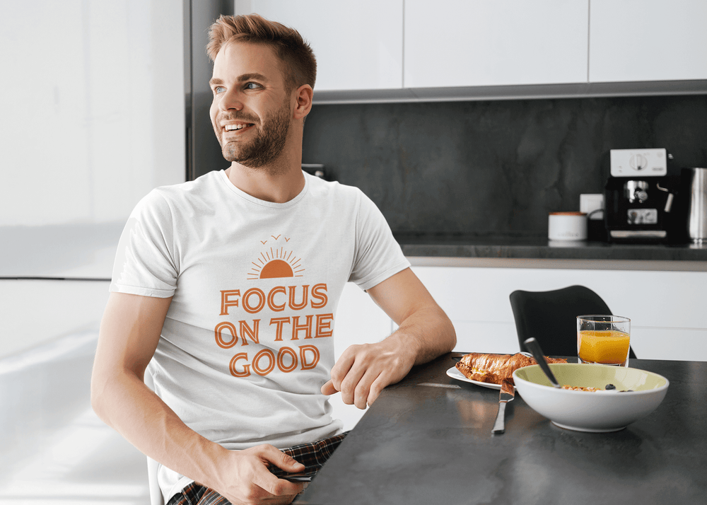 Focus On The Good Inspirational Quote Positive Lifestyle Short-Sleeve Unisex T-Shirt, Tees, $ 32.50, A Moment Of Now™
