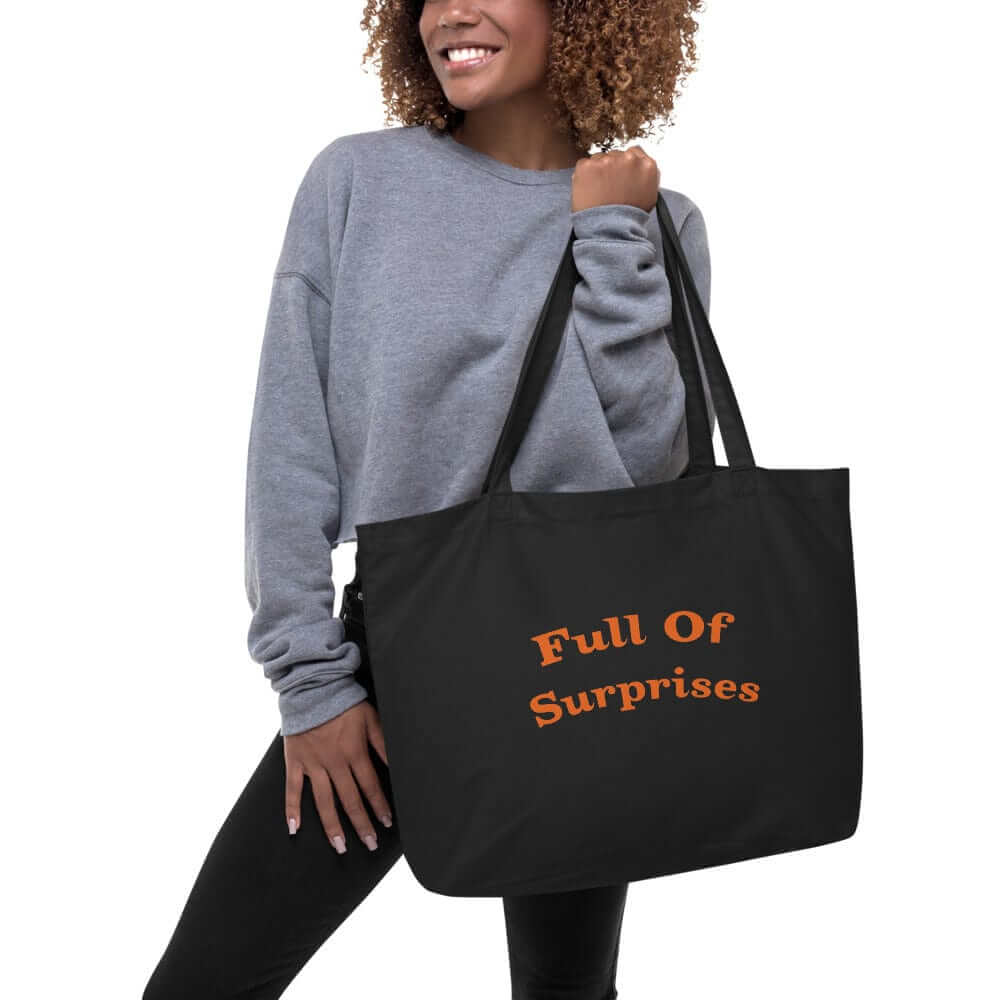 Full Of Surprises Lifestyle Statement Large Organic Tote Shopper Bag, Bags - Shopping bags, $ 39.50, A Moment Of Now™
