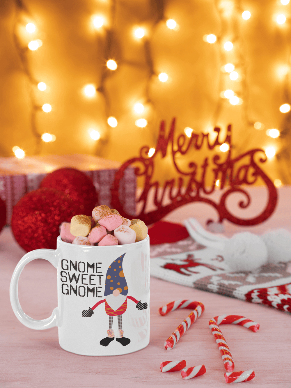 Gnome Sweet Gnome Christmas Holiday Coffee Tea Cup Mug, Mug, $ 17.50, A Moment Of Now™