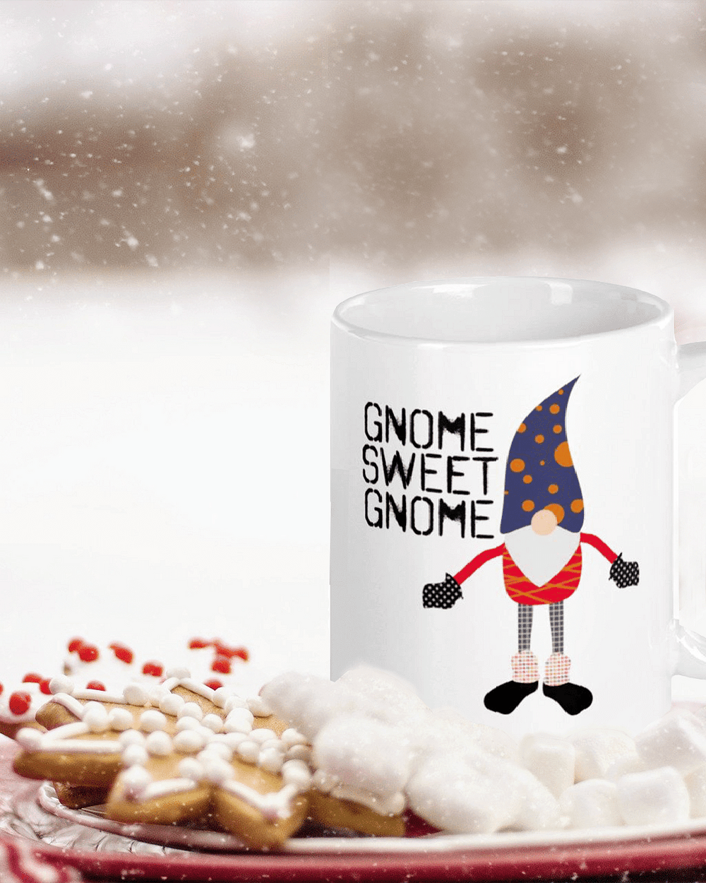 Gnome Sweet Gnome Christmas Holiday Coffee Tea Cup Mug, Mug, $ 17.50, A Moment Of Now™