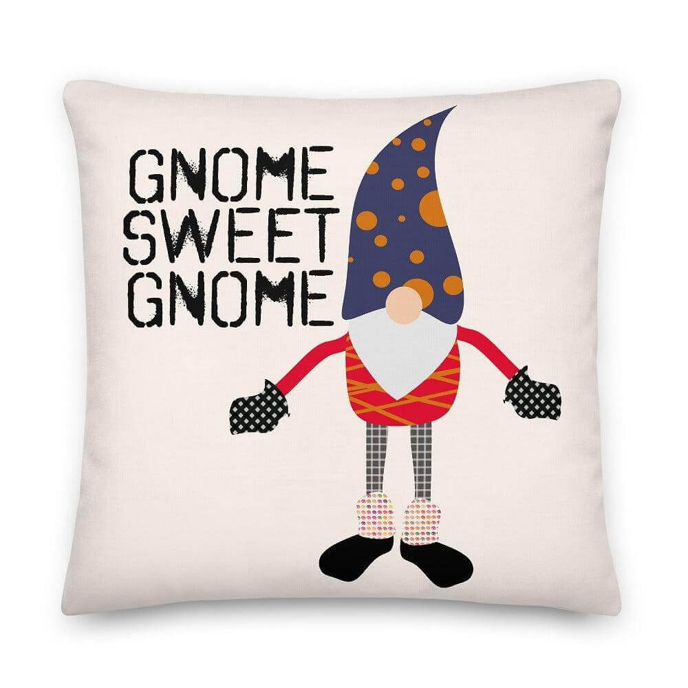 Gnome Sweet Gnome Christmas Holiday Decorative Throw Pillow Cushion, Throw Pillows, $ 45.00, A Moment Of Now™