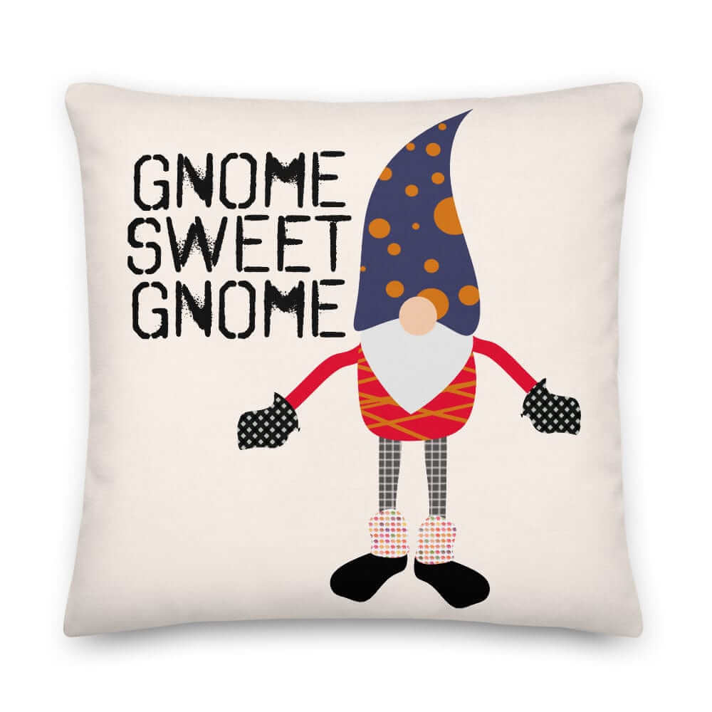 Gnome Sweet Gnome Christmas Holiday Decorative Throw Pillow Cushion, Throw Pillows, $ 45.00, A Moment Of Now™