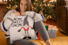 Gnome Sweet Gnome Christmas Holiday Decorative Throw Pillow Cushion, A Moment Of Now, $ 64.50