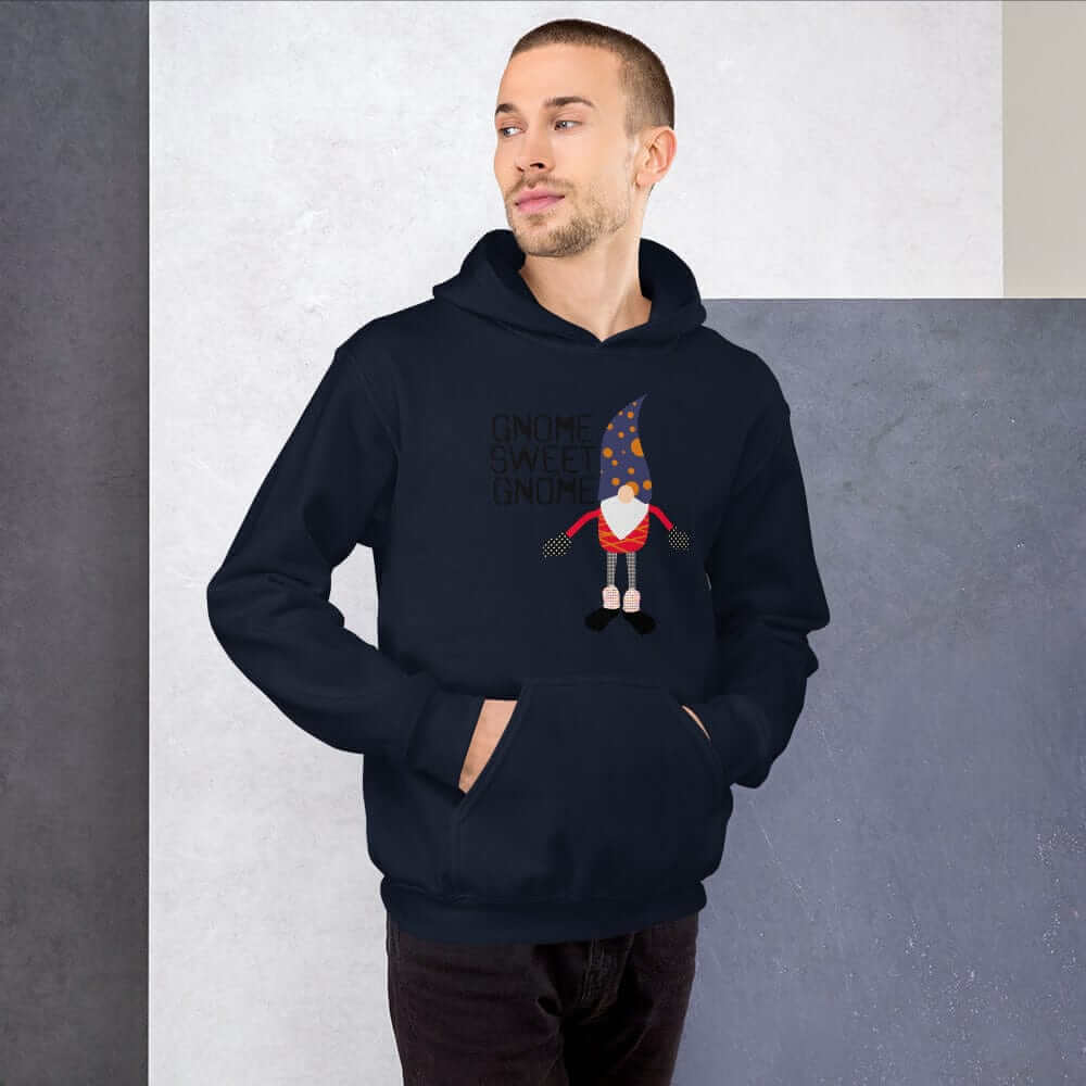 Gnome Sweet Gnome Happy Christmas Holiday Ugly Sweatshirt Unisex Hoodie, Hoodie, $ 48.00, A Moment Of Now™