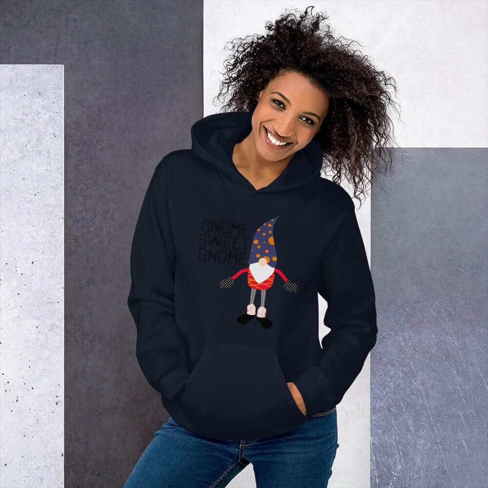 Gnome Sweet Gnome Happy Christmas Holiday Ugly Sweatshirt Unisex Hoodie, Hoodie, $ 48.00, A Moment Of Now™