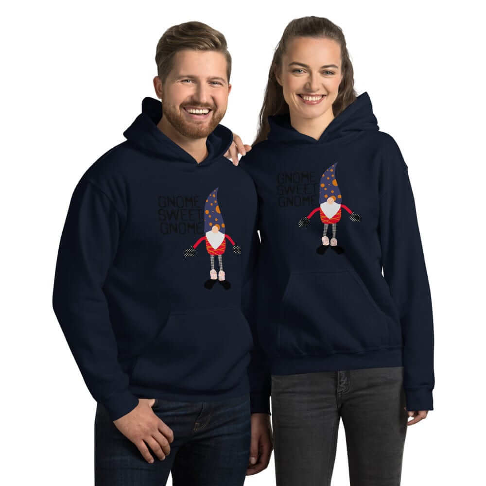 Gnome Sweet Gnome Happy Christmas Holiday Ugly Sweatshirt Unisex Hoodie, Hoodie, $ 48.00, A Moment Of Now™