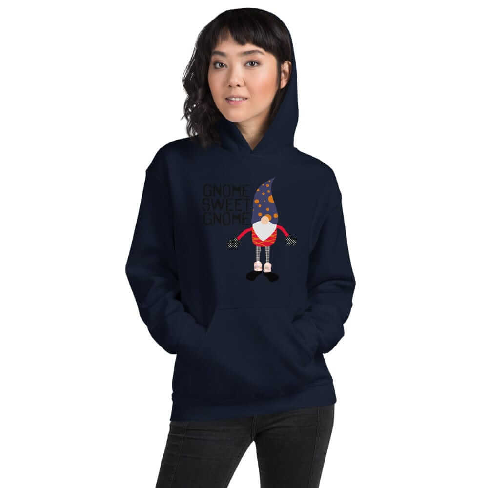 Gnome Sweet Gnome Happy Christmas Holiday Ugly Sweatshirt Unisex Hoodie, Hoodie, $ 48.00, A Moment Of Now™