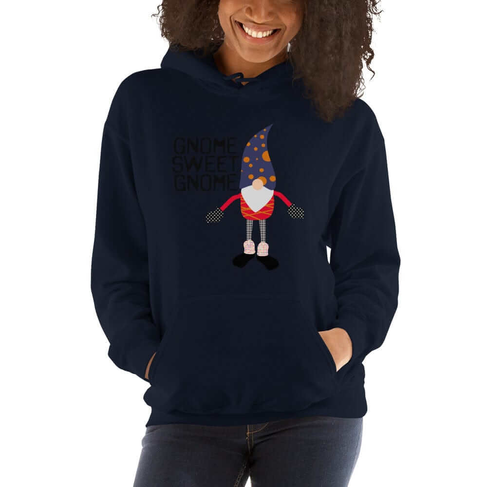 Gnome Sweet Gnome Happy Christmas Holiday Ugly Sweatshirt Unisex Hoodie, Hoodie, $ 48.00, A Moment Of Now™