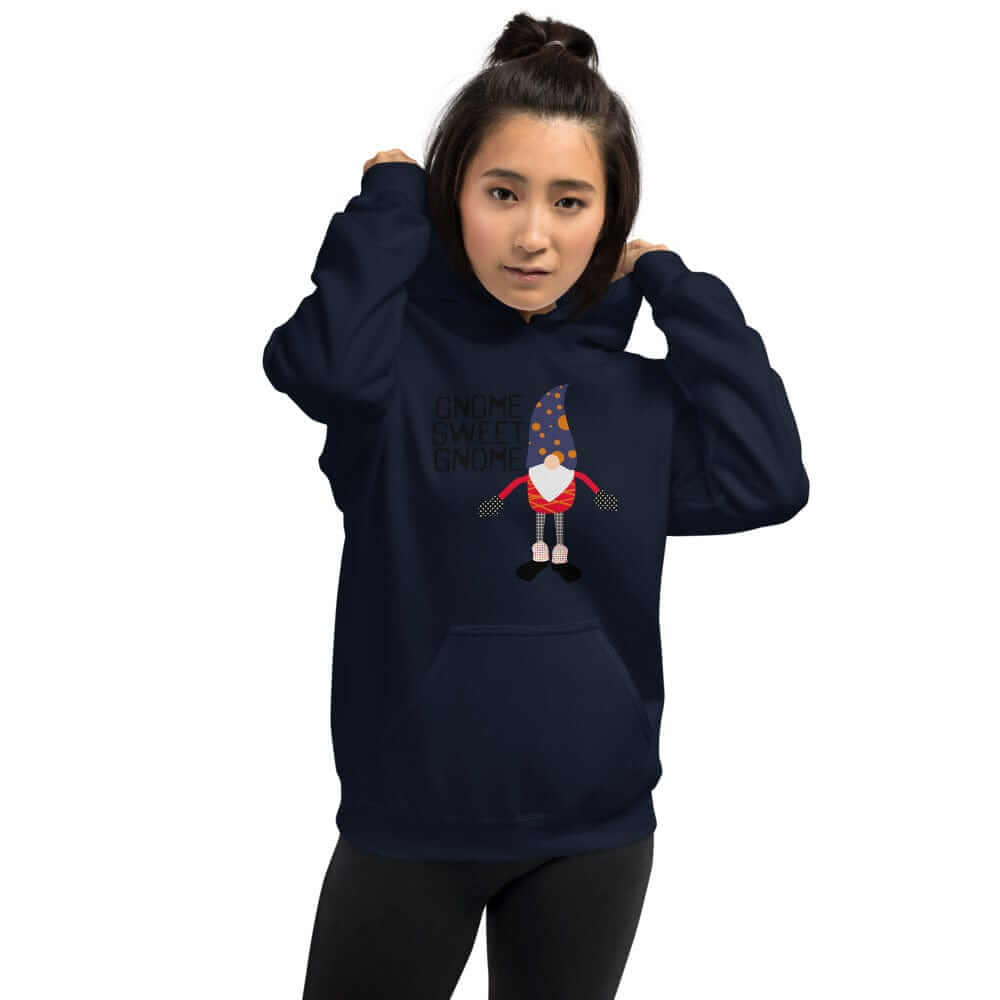 Gnome Sweet Gnome Happy Christmas Holiday Ugly Sweatshirt Unisex Hoodie, Hoodie, $ 48.00, A Moment Of Now™