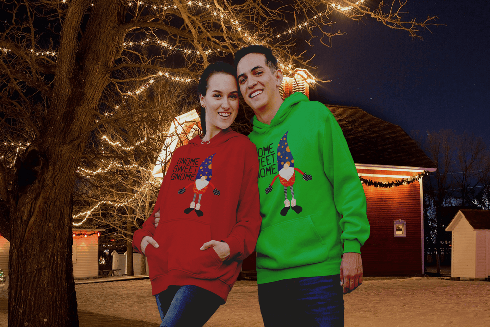 Gnome Sweet Gnome Happy Christmas Holiday Ugly Sweatshirt Unisex Hoodie, Hoodie, $ 48.00, A Moment Of Now™