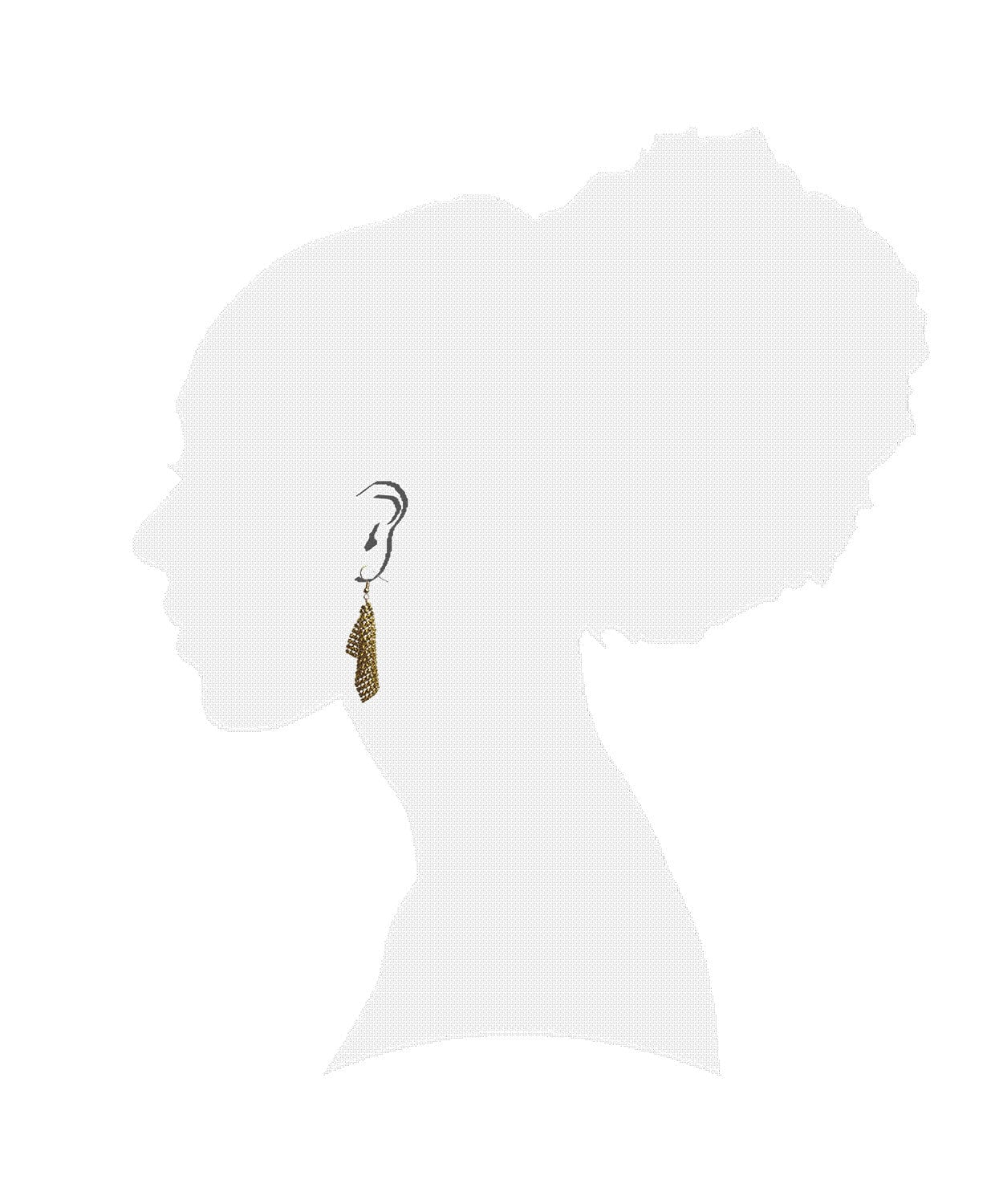 Shop Gold-tone Metal Mesh Dangle Earrings, Earrings, USA Boutique