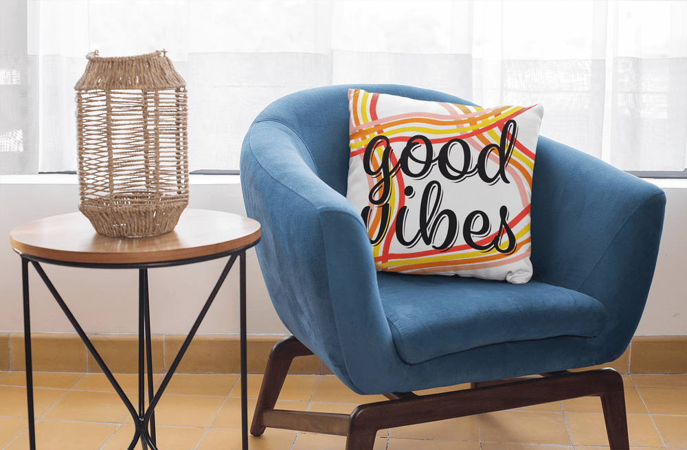 Good Vibes Waves Decorative Throw Pillow Accent Cushion, Pillow, $ 64.50, A Moment Of Now™