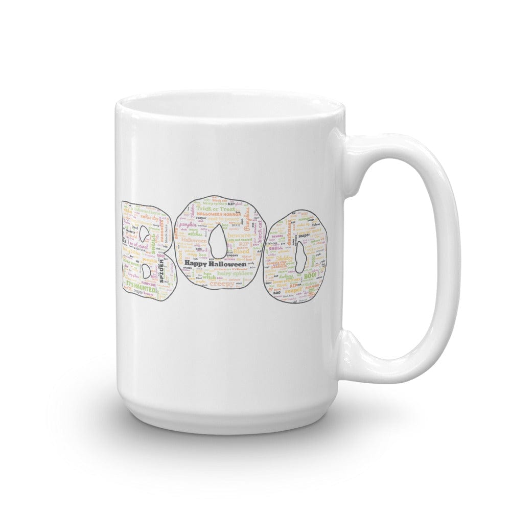 Shop Halloween BOO Word Art Coffee Tea Cup Mug, mug, USA Boutique