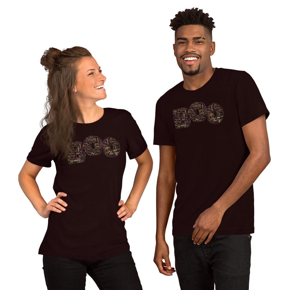 Shop Halloween BOO Word Art Graphic Short-Sleeve Unisex T-Shirt, Clothing T-shirts, USA Boutique
