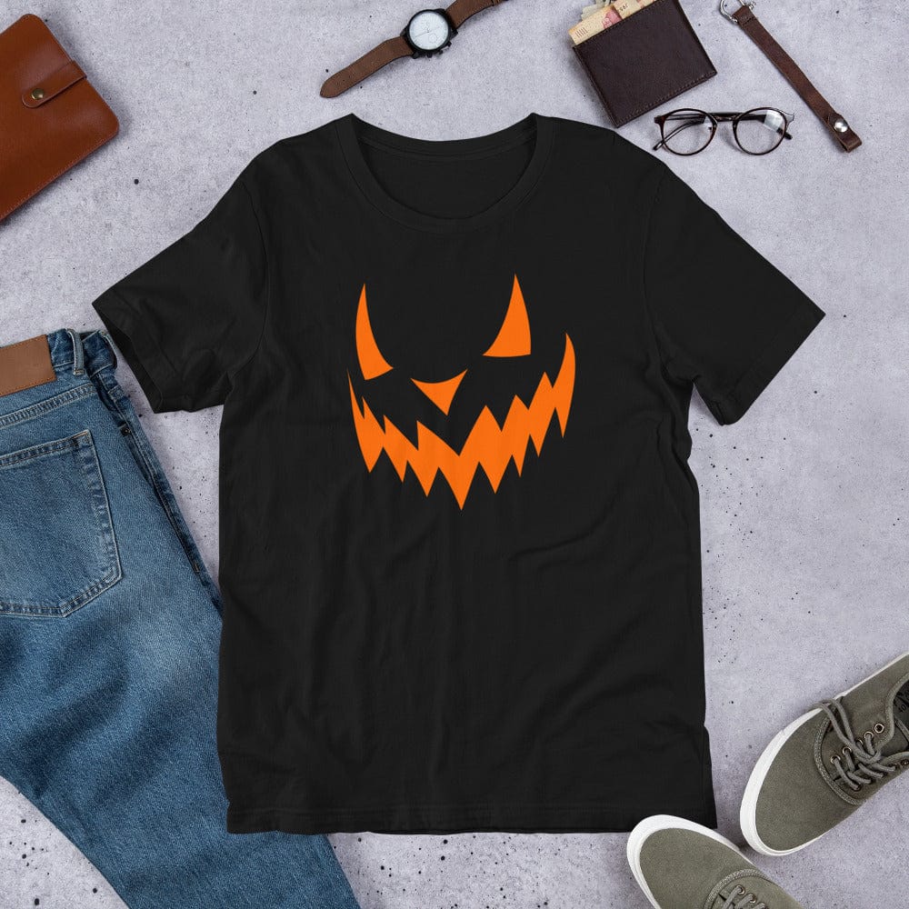 Halloween Evil Lantern Pumpkin Short-Sleeve Unisex T-Shirt Clothing T-shirts A Moment Of Now Women’s Boutique Clothing Online Lifestyle Store