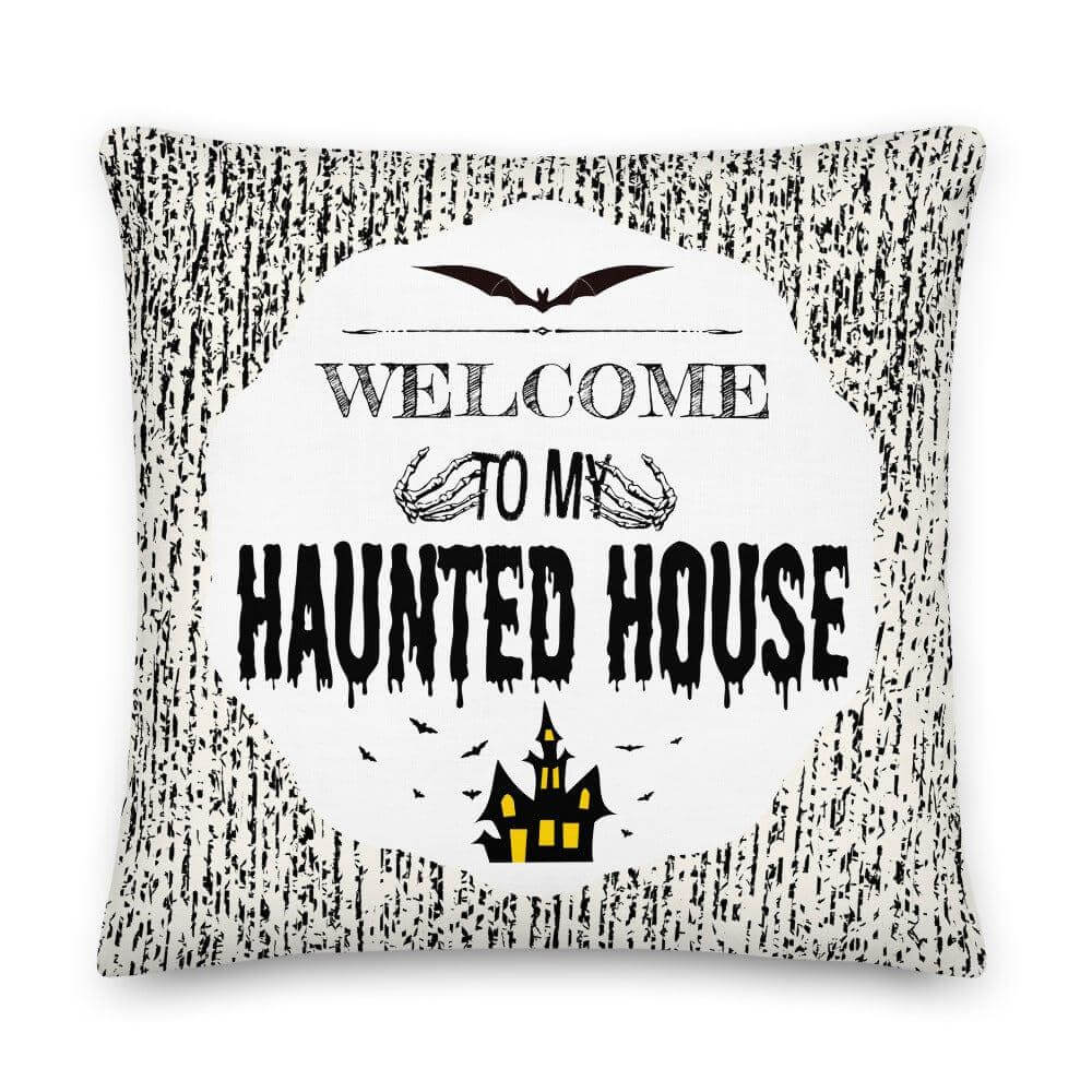 Halloween Spooky Haunted House Decorative Throw Pillow Cushion - Black, Pillow, $ 71.50, A Moment Of Now™
