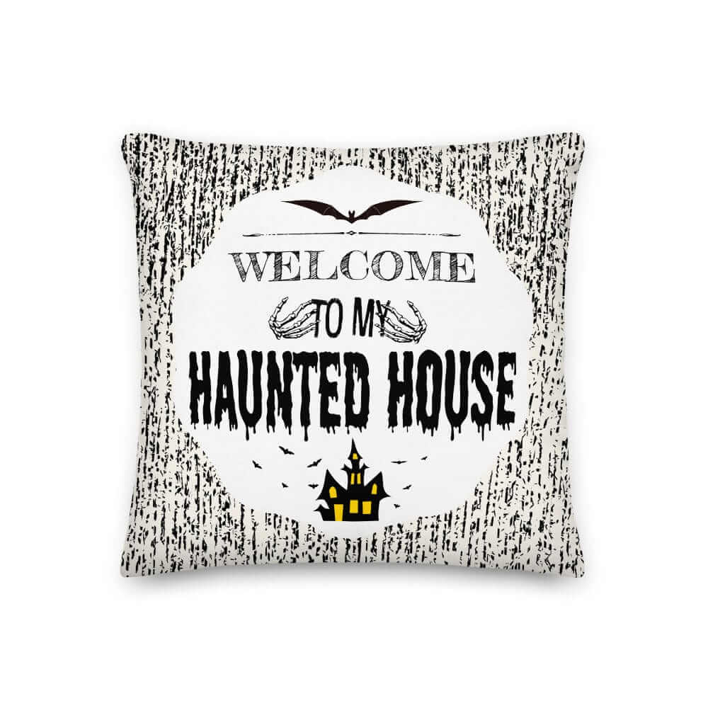 Halloween Spooky Haunted House Decorative Throw Pillow Cushion - Black, Pillow, $ 64.50, A Moment Of Now™