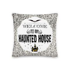 Shop Halloween Spooky Haunted House Decorative Throw Pillow Cushion - Black, Pillow, USA Boutique