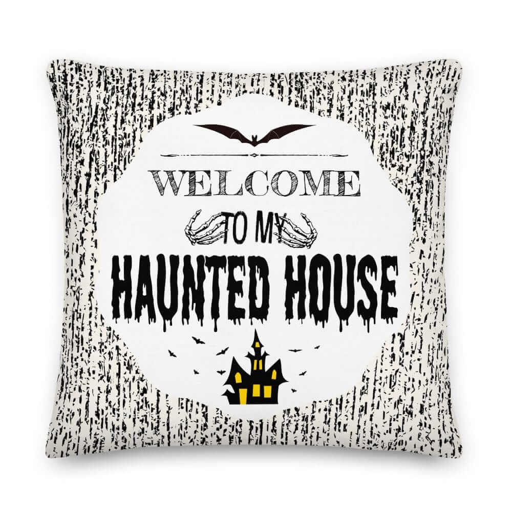 Halloween Spooky Haunted House Decorative Throw Pillow Cushion - Black, Pillow, $ 64.50, A Moment Of Now™