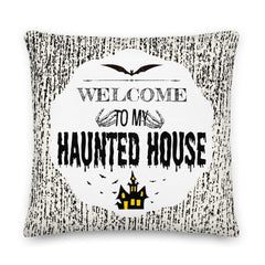 Shop Halloween Spooky Haunted House Decorative Throw Pillow Cushion - Black, Pillow, USA Boutique