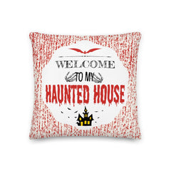 Halloween Spooky Haunted House Decorative Throw Pillow Cushion - Red Pillow A Moment Of Now Women’s Boutique Clothing Online Lifestyle Store
