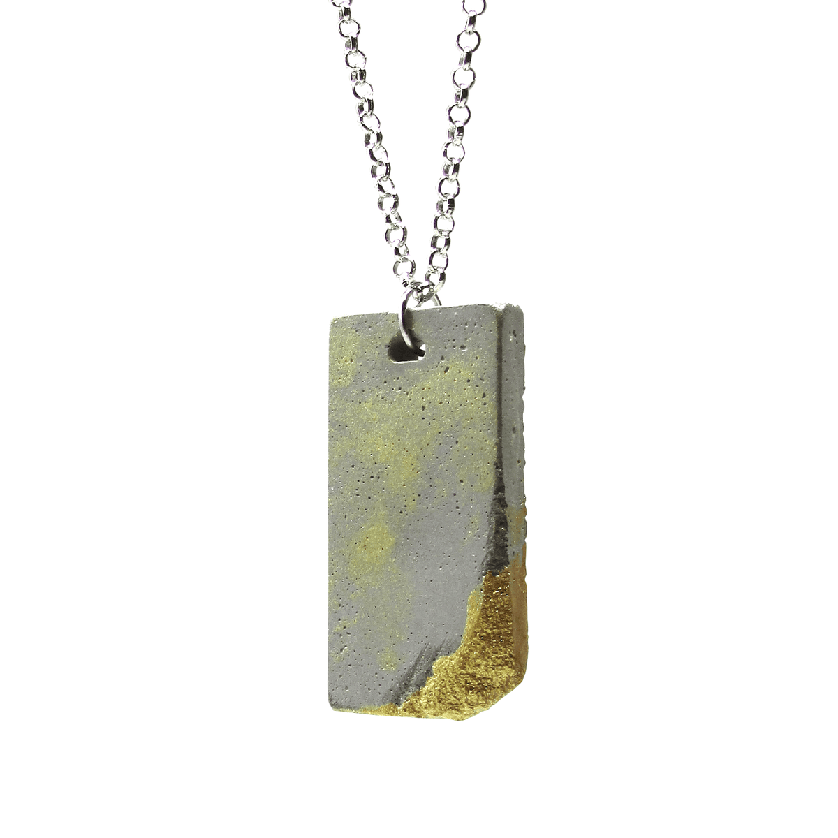Handmade Minimalist Style Concrete Gold Smudged Pendant Necklace Necklaces A Moment Of Now Women’s Boutique Clothing Online Lifestyle Store