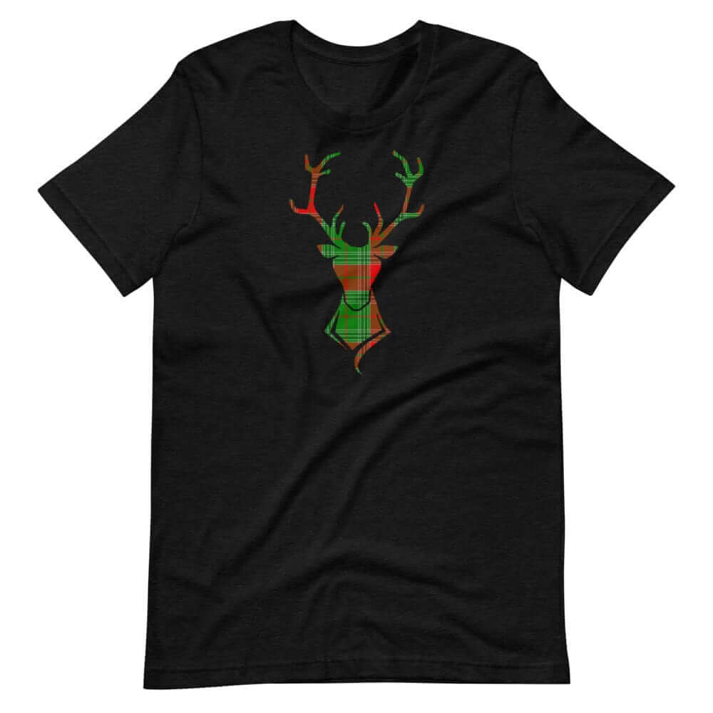 Happy Christmas Holiday Buck Deer Plaid Short-Sleeve Unisex T-Shirt, Clothing T-shirts, $ 30.95, A Moment Of Now™