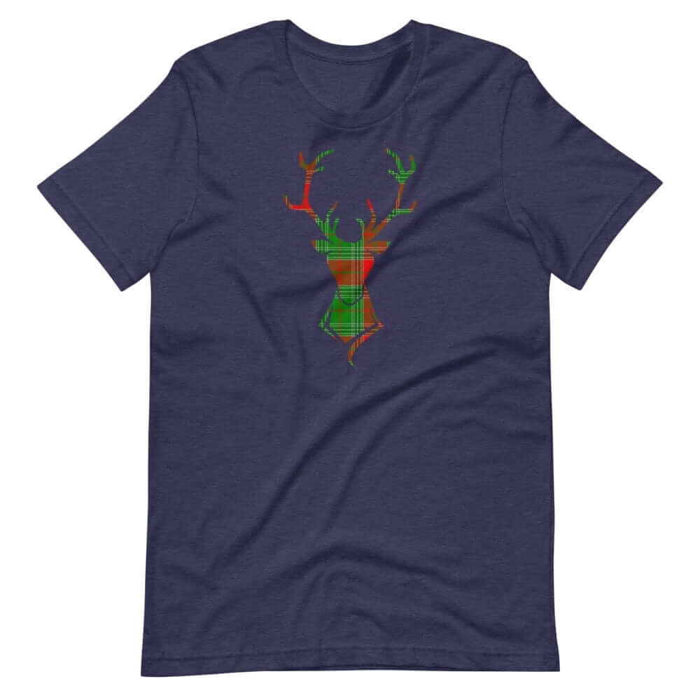 Happy Christmas Holiday Buck Deer Plaid Short-Sleeve Unisex T-Shirt, Clothing T-shirts, $ 30.95, A Moment Of Now™