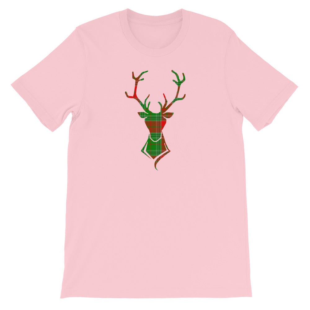 Shop Happy Christmas Plaid Buck Deer Short-Sleeve Unisex T-Shirt, Clothing T-shirts, USA Boutique