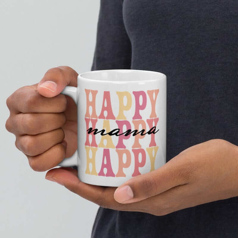 Happy Mama | Mother's Day Gift | Coffee Tea Cup Mug | Gift For Her | Gift From Daughter | Hot Chocolate Mug | Coffee Mug | Coffee Cup, Mugs, $ 22.00, A Moment Of Now™