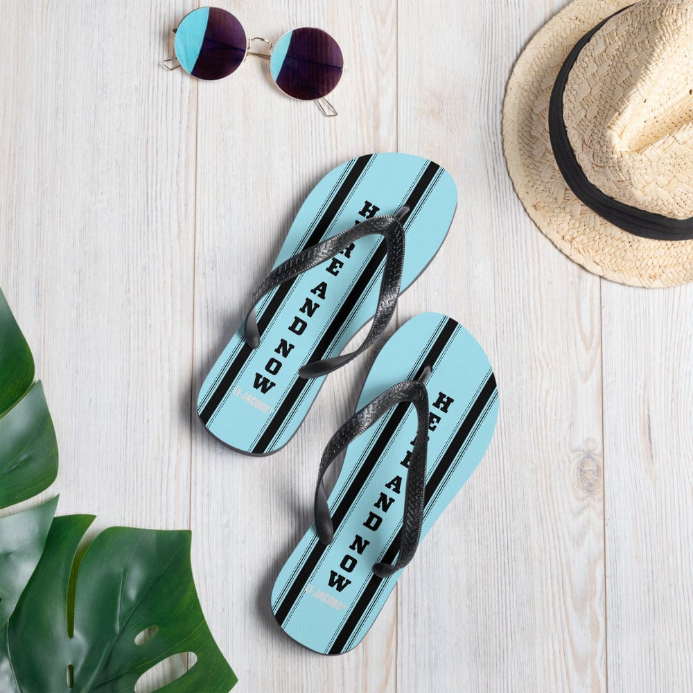 Here and Now Unisex Flip-Flops Sandals - Blue Flip Flops A Moment Of Now Women’s Boutique Clothing Online Lifestyle Store