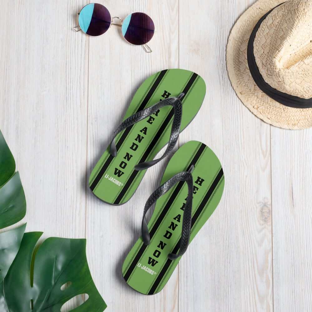 Here and Now Flip-Flops - Lime Green | Mindfulness Summer Sandals, Flip Flops, $ 30.95, A Moment Of Now™