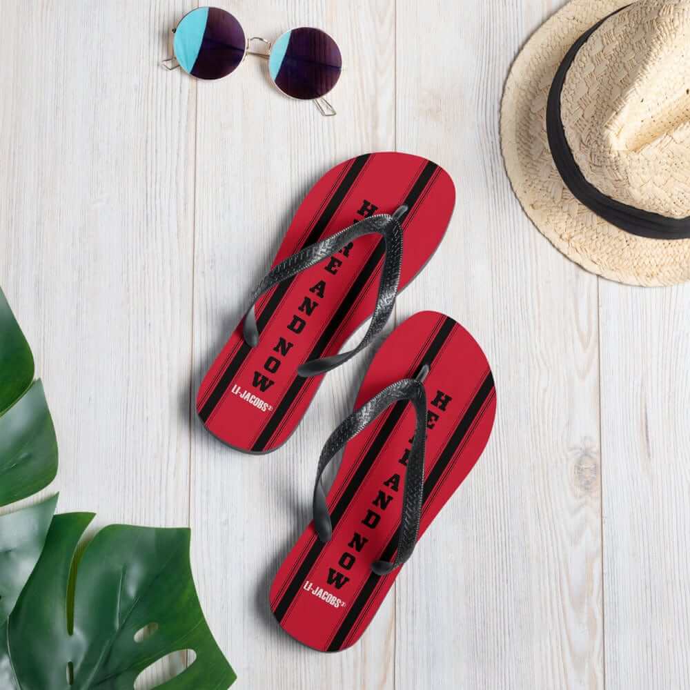 Here and Now Flip-Flops - Red | Mindfulness Summer Sandals, Flip Flops, $ 30.95, A Moment Of Now™