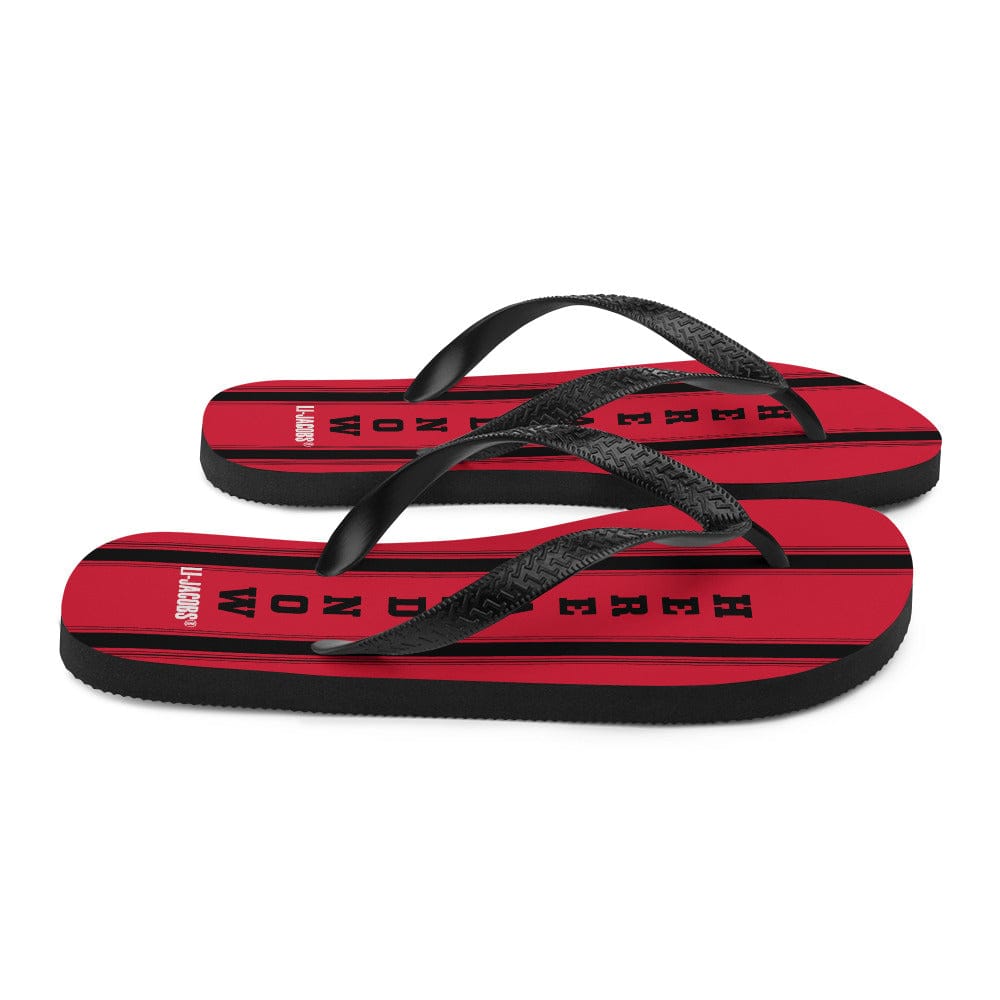 Shop Here and Now Unisex Flip-Flops Sandals - Red, Flip Flops, USA Boutique