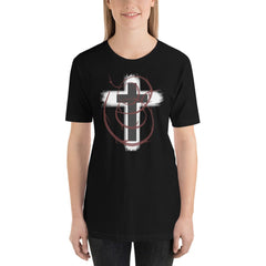 Shop Holy Cross with Thorns Graphic Short Sleeve T-shirt Tee, Tops, USA Boutique