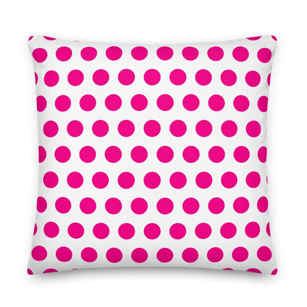 Hot Pink on White Polka Dots Decorative Throw Pillow Cushion, A Moment Of Now, $ 71.50