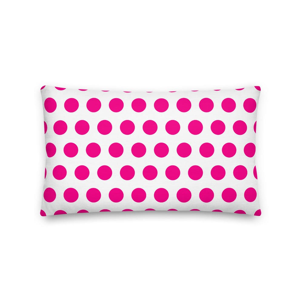 Hot Pink on White Polka Dots Decorative Throw Pillow Cushion, Pillow, $ 61.50, A Moment Of Now™