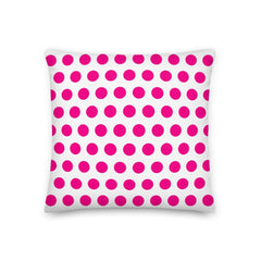 Hot Pink on White Polka Dots Decorative Throw Pillow Cushion Pillow A Moment Of Now Women’s Boutique Clothing Online Lifestyle Store