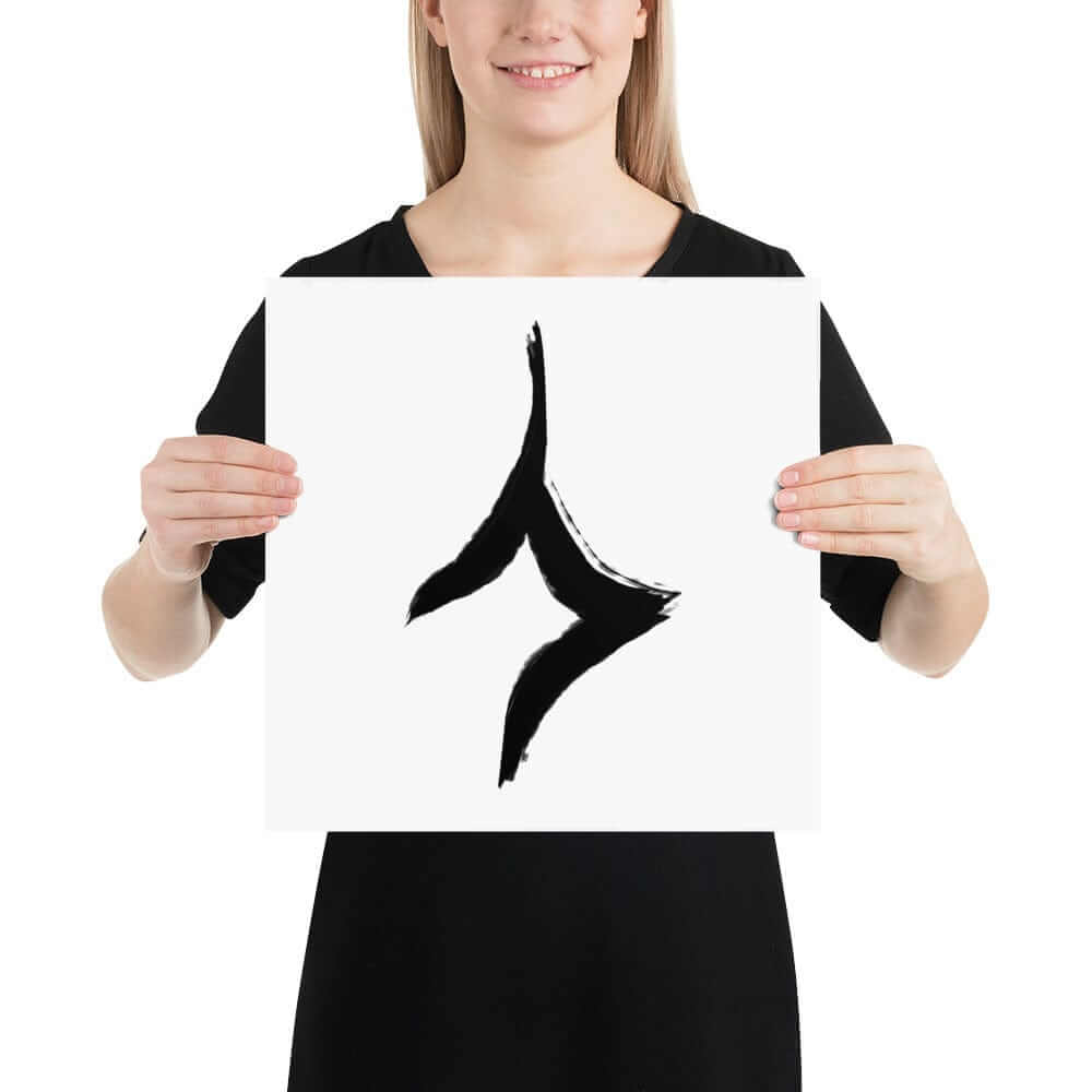 Human In Oracle Bone Script Form Matte Paper Poster, Poster, $ 25.00, A Moment Of Now™