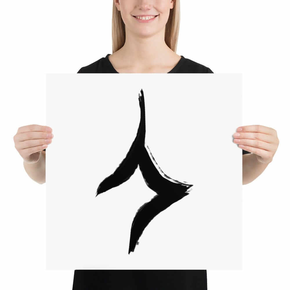 Human In Oracle Bone Script Form Matte Paper Poster, Poster, $ 27.50, A Moment Of Now™