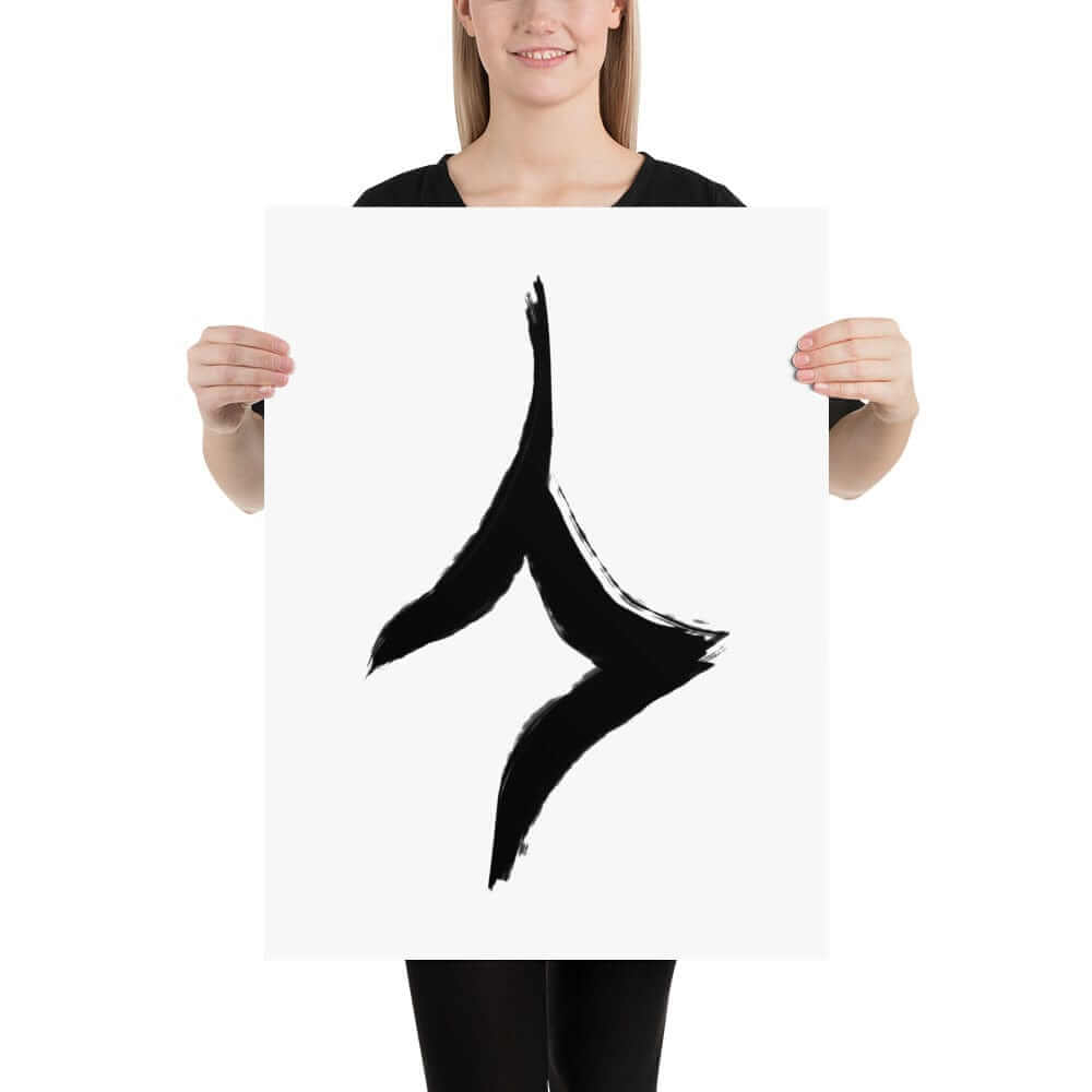 Human In Oracle Bone Script Form Matte Paper Poster, Poster, $ 28.00, A Moment Of Now™