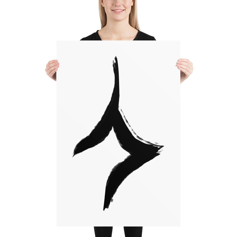 Shop Human In Oracle Bone Script Form Matte Paper Poster, Poster, USA Boutique