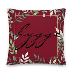 Shop Hygge Lifestyle Forever Green Decorative Throw Pillow Cushion - Red, Pillow, USA Boutique