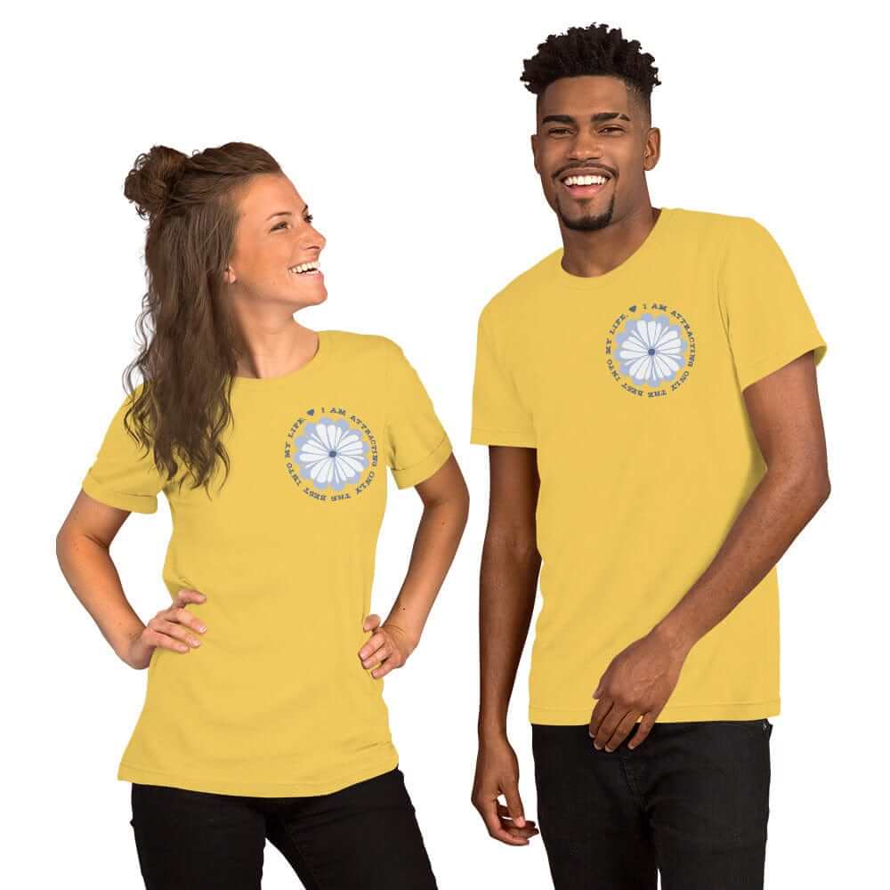 I Am Attracting Only The Best Into My Life Short-Sleeve Unisex T-Shirt, Clothing T-shirts, $ 39.00, A Moment Of Now™