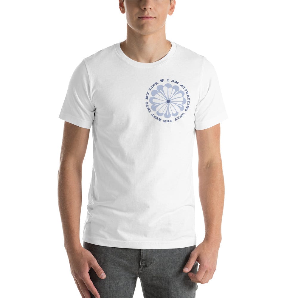 Shop I Am Attracting Only The Best Into My Life Inspirational Quote The Law Of Attraction Lifestyle Affirmation Short-Sleeve Unisex T-Shirt, Clothing T-shirts, USA Boutique