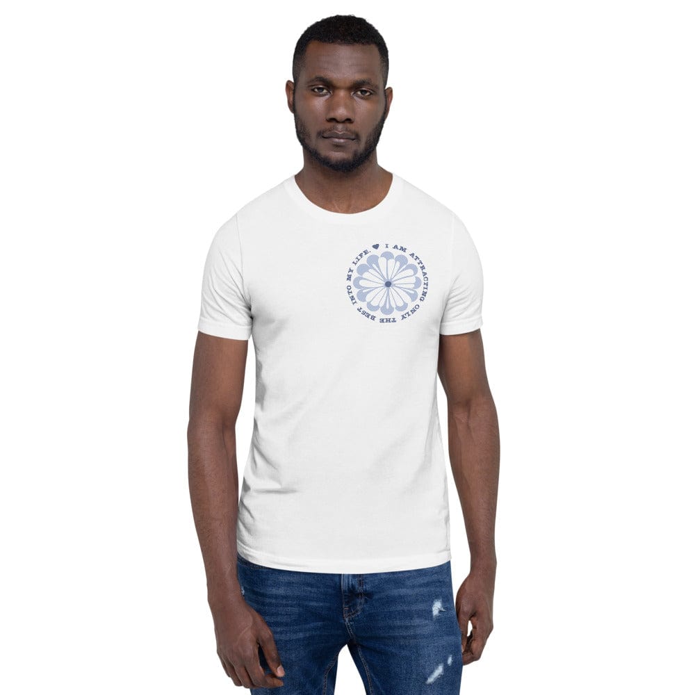 I Am Attracting Only The Best Into My Life Inspirational Quote The Law Of Attraction Lifestyle Affirmation Short-Sleeve Unisex T-Shirt Clothing T-shirts A Moment Of Now Women’s Boutique Clothing Online Lifestyle Store
