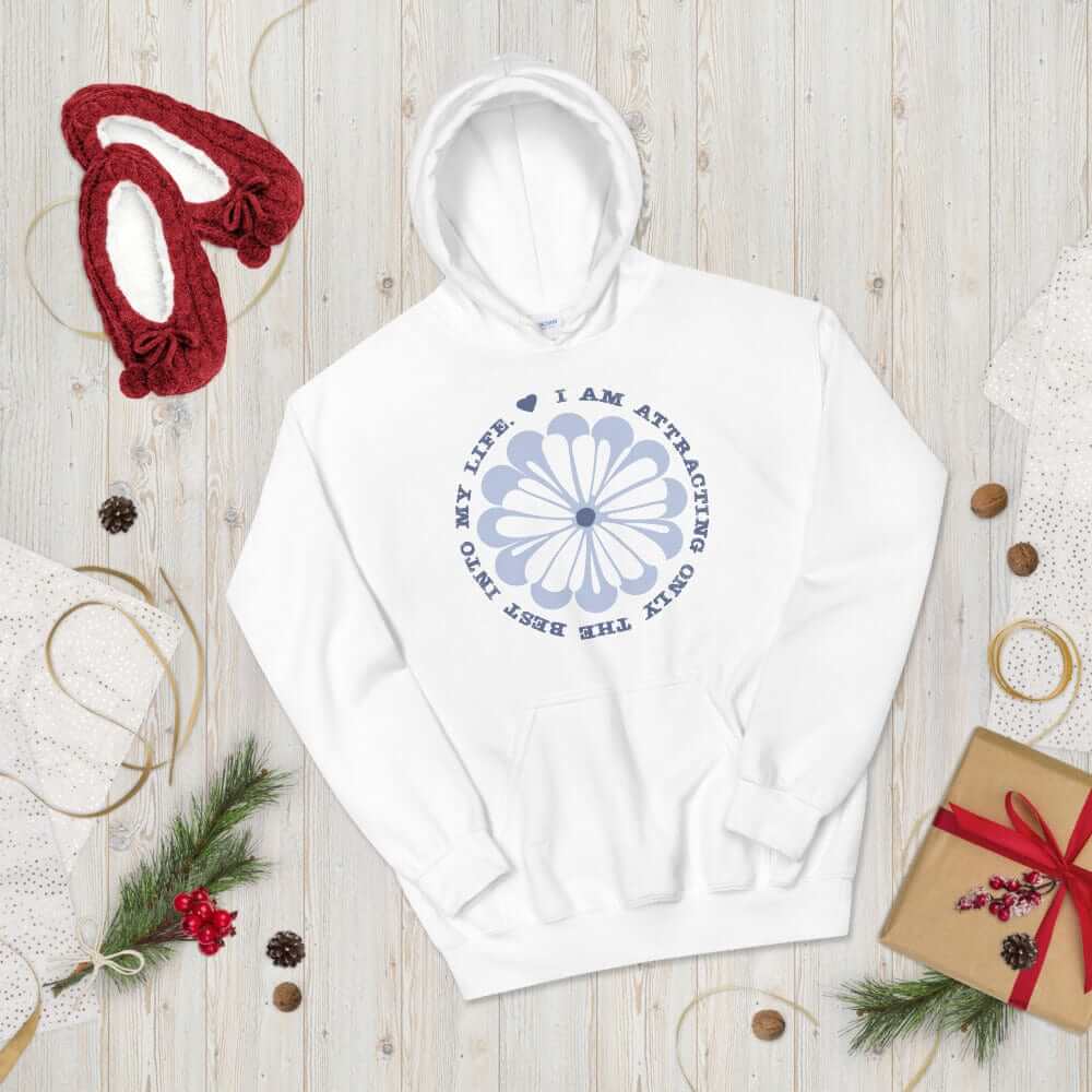 I Am Attracting Only The Best Into My Life Unisex Hoodie, Hoodies, $ 48.00, A Moment Of Now™